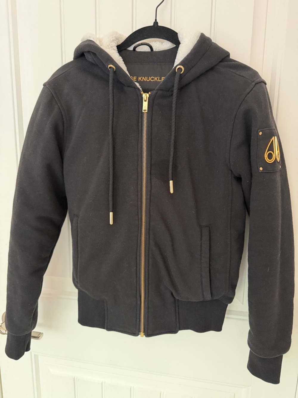 Moose Knuckles Bunny Jacket with 24K plated Gold Hardware